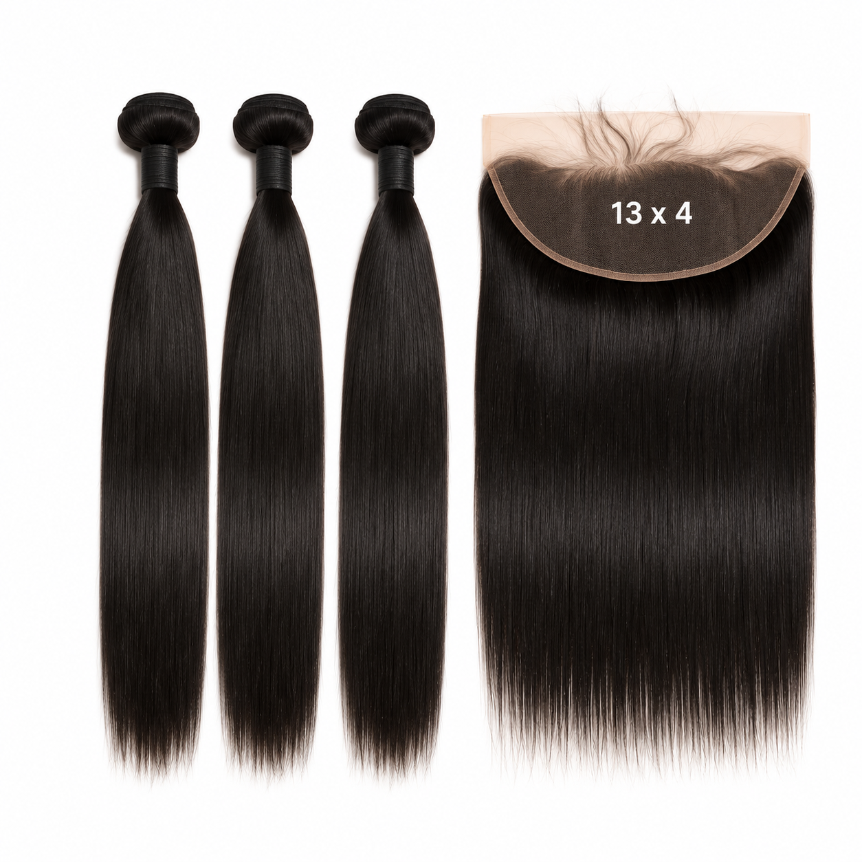 Brazilian Bundle Deals – Straight – 3 Bundles + 13×4 Frontal