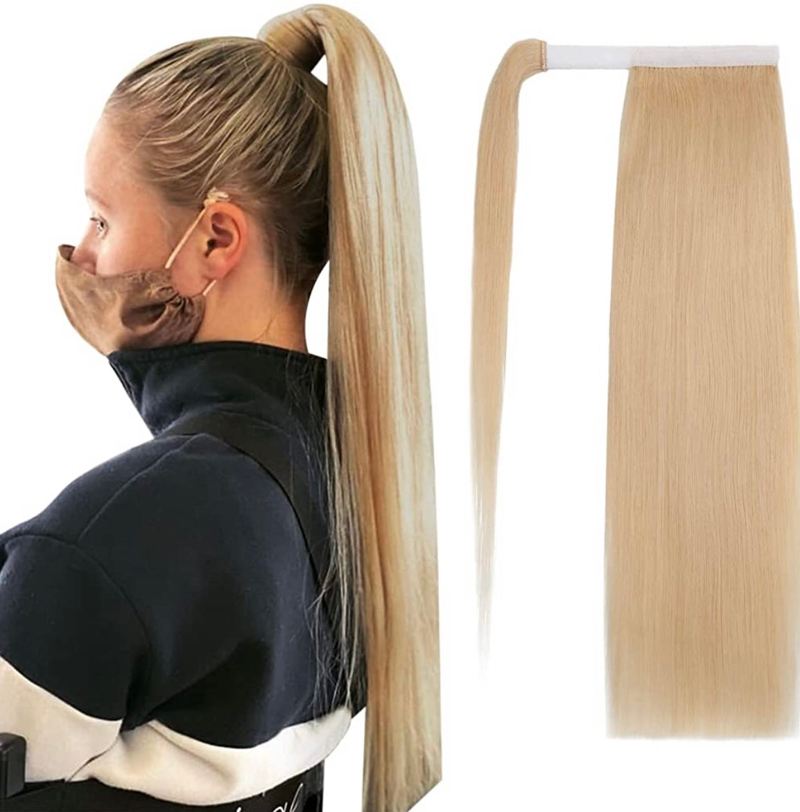 Extensión De Cola Rubia 613 De 200g - 100% Cabello Humano Lacio