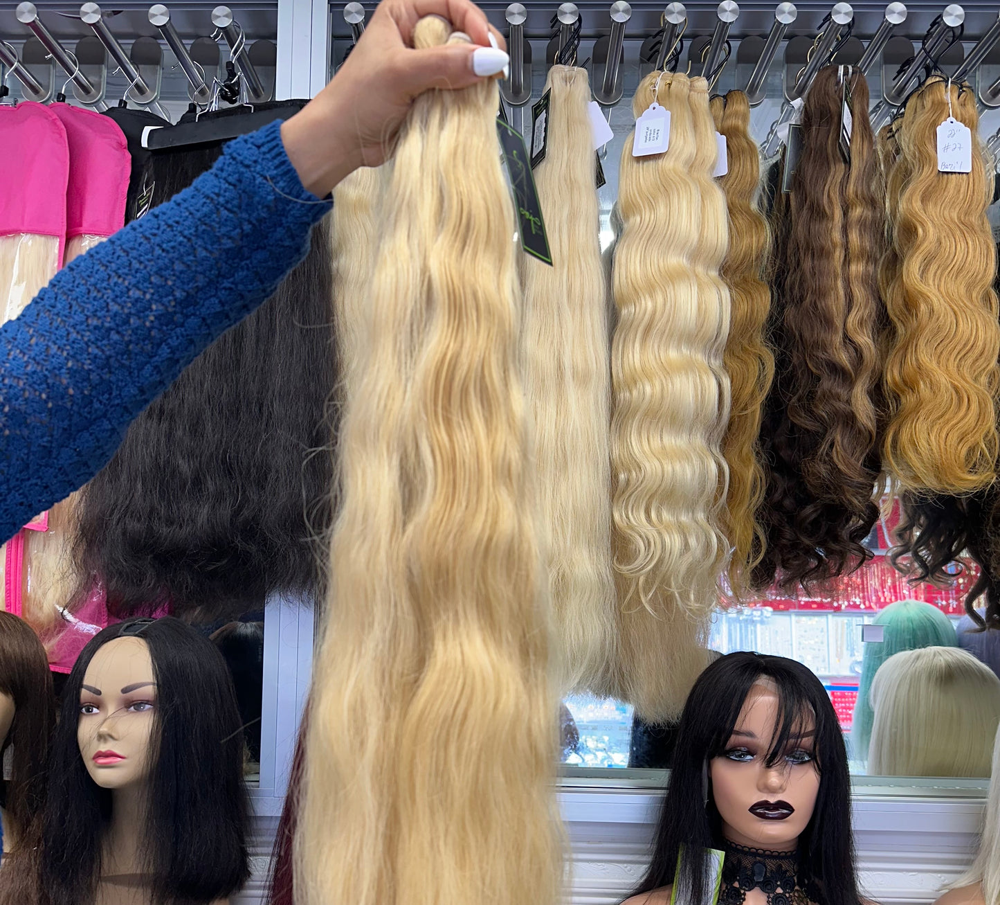 Caviar Exclusivo RAW Color Rubio Mixto 6AA 613 Weft Hair Extensions 100 gramos