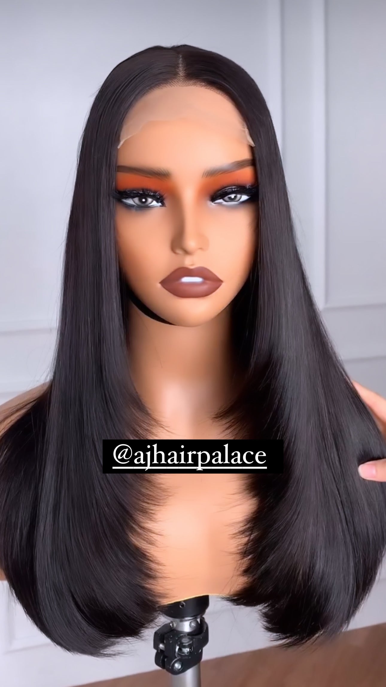 Peluca humana negra BELLA MARIBEL