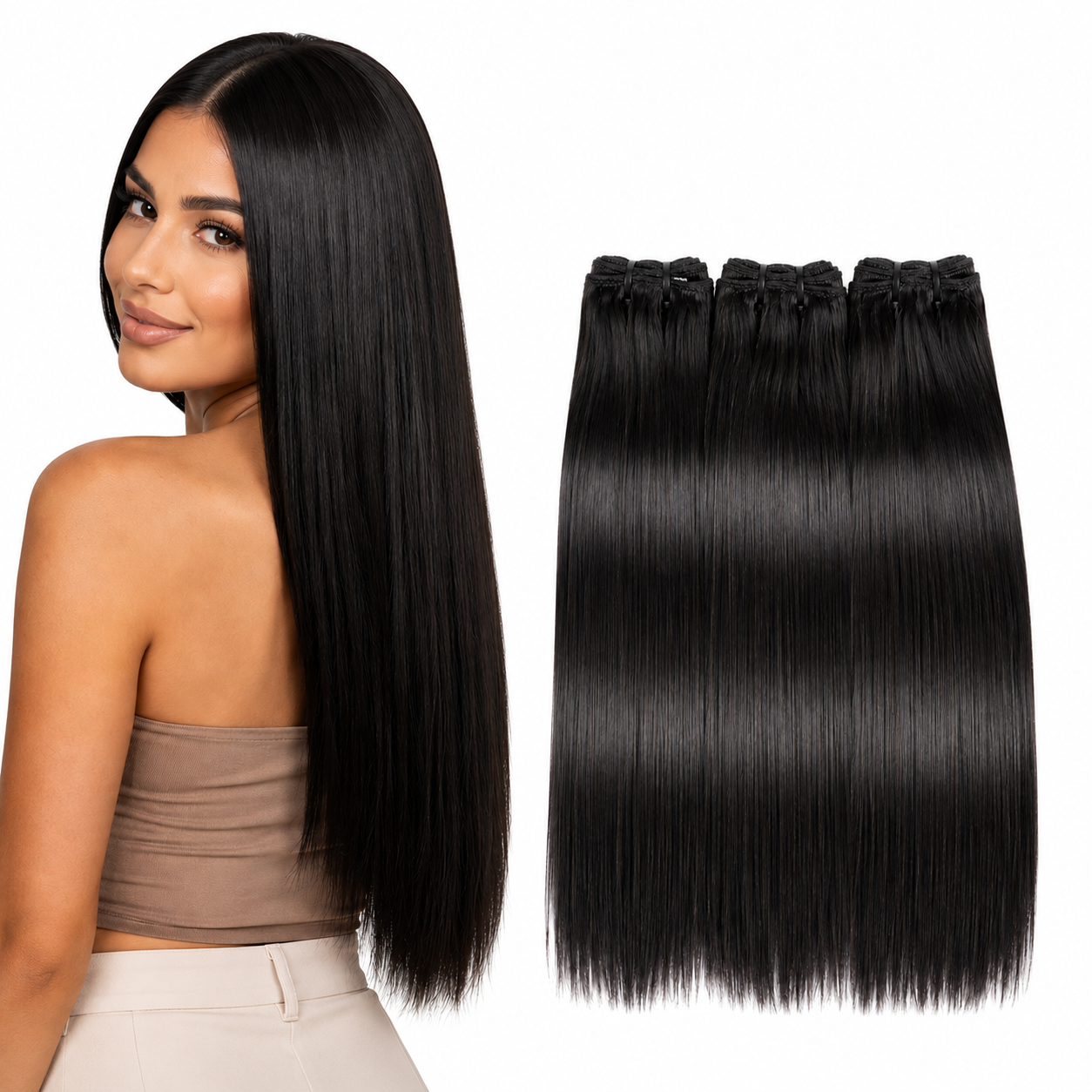 ''BRAZILIAN''  Bundle Deals  3 pieces Straight hair extensións