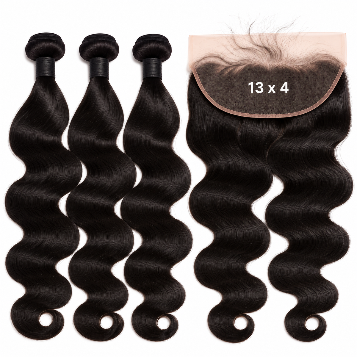 Brazilian Bundle Deals – Loose Wavy – 3 Bundles + 13×4 Frontal