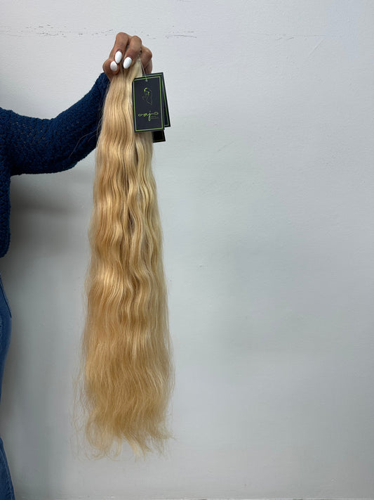 Caviar Exclusivo RAW Color Rubio Mixto 6AA 613  Weft Hair Extensions 100 gramos